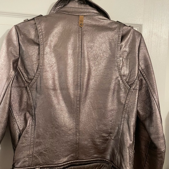 Mackage metallic leather motorcycle jacket - Picture 8 of 8